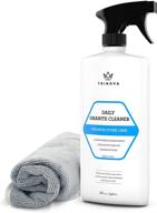 trinova granite cleaner and polish: daily use for streakless shine on countertops, marble, stone, bathroom tile, kitchen islands, and more logo