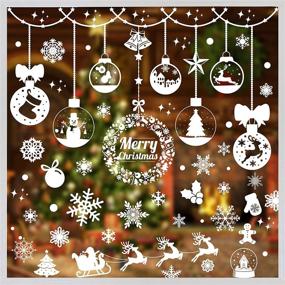 img 4 attached to 🏻 Joy Bang Large Double Sided Christmas Window Clings - Festive Merry Christmas Stickers for Glass Windows