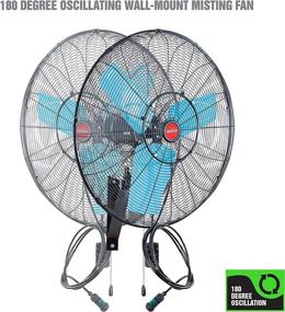 img 2 attached to 🌬️ OEMTOOLS 23980: 24" Oscillating Wall Mount Misting Fan for Outdoor Use