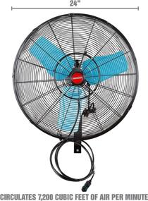 img 3 attached to 🌬️ OEMTOOLS 23980: 24" Oscillating Wall Mount Misting Fan for Outdoor Use