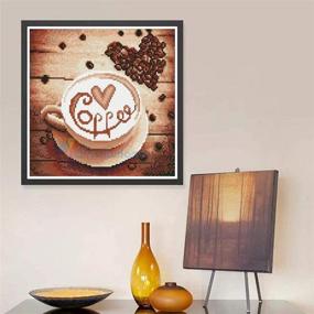 img 2 attached to 🖼️ Enhance Your Décor with RICUVED DIY 5D Diamond Painting Kit - Love Coffee Theme, Full Drill, 12x12 inch