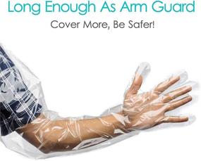 img 3 attached to 🧤 50PCS Veterinary Gloves: Extra Long Disposable Arm Gloves for Animal Sheath, Cow Breeding, Deer Hunting, Field Dressing & Cast Cover, 35" Length