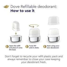 img 1 attached to Dove Refillable Deodorant Starter Kit: Aluminum-Free Sensitive Deodorant, 1.13 oz