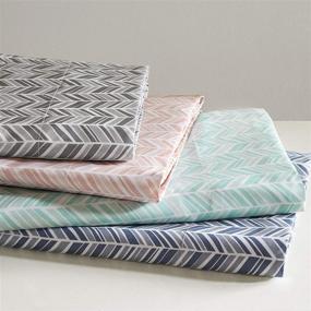 img 1 attached to Navy Ultra Soft Printed Full Madison Park Sheet Set: The Perfect Bedding for Ultimate Comfort