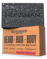 🧔 bossman men's bar soap - 4 oz 4-in-1 beard wash, shampoo, body wash & conditioner logo