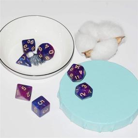 img 1 attached to 🎲 7-Piece Cosmic Purple Assorted Polyhedral Set