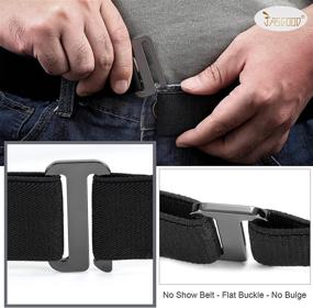 img 3 attached to 👖 Invisible Elastic Stretchy Black Belts: Must-Have Men's Accessory