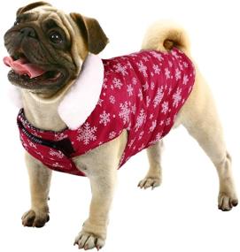 img 4 attached to 🐶 SAWMONG Reversible Plaid Dog Coat | Reflective Winter Jacket for Small, Medium & Large Dogs | Warm Outdoor Walk Gear