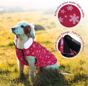 img 1 attached to 🐶 SAWMONG Reversible Plaid Dog Coat | Reflective Winter Jacket for Small, Medium & Large Dogs | Warm Outdoor Walk Gear