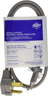 🔌 high-quality grey whirlpool pt220l electric dryer power cord: reliable and efficient логотип