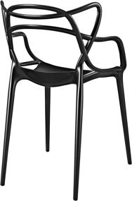 img 1 attached to 🪑 Modway Entangled Black Arm Chair: Sleek & Sturdy Kitchen and Dining Room Seating - No Assembly Required!