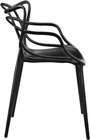 img 2 attached to 🪑 Modway Entangled Black Arm Chair: Sleek & Sturdy Kitchen and Dining Room Seating - No Assembly Required!