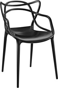 img 3 attached to 🪑 Modway Entangled Black Arm Chair: Sleek & Sturdy Kitchen and Dining Room Seating - No Assembly Required!