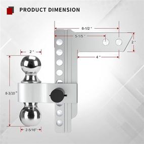 img 1 attached to YITAMOTOR Adjustable Trailer Receiver 16 Inch