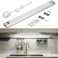 🔦 wobane under counter lighting: hand wave activated, 12 inch dimmable panel for kitchen, shelf, cupboard, closet and more – super bright aluminum strip light, 6000k white логотип