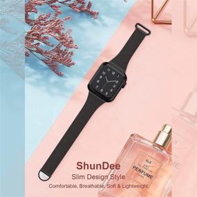 img 2 attached to 👉 Ремешки Apple Watch 38 мм 40 мм для женщин - изящный ремешок из нержавеющей стали с магнитной сеткой в стиле миланского плетения, тонкий и узкий заменяемый ремешок для iWatch Series SE 6 5 4 3 2 1 (Патент ожидается)