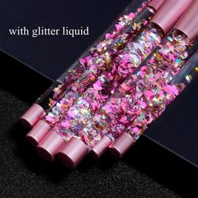 img 3 attached to 🦄 Dazzling Unicorn Fan Makeup Brush Set: Crystal Sparkles for Blush, Powder, Lip, Eye Shadow, and More