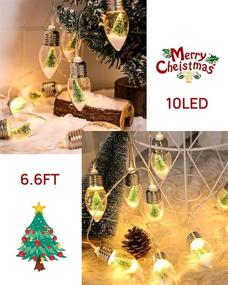 img 2 attached to 6.6 FT Battery Operated Christmas Lights for Indoor and Outdoor Decorations – Globe Patio Lights with Tree & Snow, 10 Bulbs – Perfect for Bedroom, Home Decor, Fireplace, Xmas