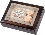 🎵 noble things burlwood jewelry music box: stunning graceful tunes for women in cottage garden logo