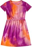 👗 danichins short sleeve casual girls' dress - girls' clothing for dresses logo