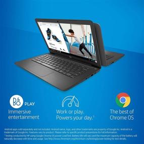 img 3 attached to 💻 Обновленный ноутбук HP Chromebook с диагональю 14 дюймов и поворотом на 180 градусов, процессором AMD Dual-Core A4-9120, 4 ГБ SDRAM, 32 ГБ накопителем eMMC, операционной системой Chrome OS - серый цвет меловой доски