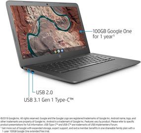 img 2 attached to 💻 Обновленный ноутбук HP Chromebook с диагональю 14 дюймов и поворотом на 180 градусов, процессором AMD Dual-Core A4-9120, 4 ГБ SDRAM, 32 ГБ накопителем eMMC, операционной системой Chrome OS - серый цвет меловой доски