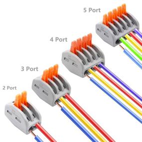 img 3 attached to Smseace 80-Pcs Wire Connectors: Fast & Compact Terminal for 2/3/4/5 Port Conductor Connections with Multiple Wire Compatibility