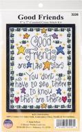 🎨 tobin good friends counted cross stitch kit 5x7: vibrant multicolour design logo