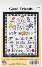 img 1 attached to 🎨 Tobin Good Friends Counted Cross Stitch Kit 5x7: Vibrant Multicolour Design