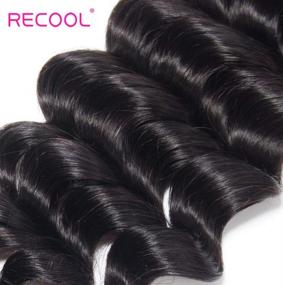 img 1 attached to 💇 10A Brazilian Loose Deep Wave Bundles - Virgin Remy Hair Weave, Natural Color (20 inch) - One Bundle