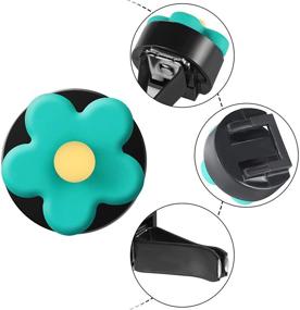 img 2 attached to 🌸 Colorful Flower Air Vent Clip Car Interior Decoration - Cute Charms for Girls & Women | Car Freshener Clip - Bright Colors - Air Conditioner Accessories & Decorations