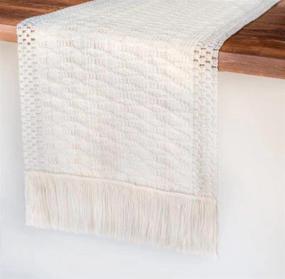 img 4 attached to 🏡 Enhance Your Farmhouse Décor with this Premium Macrame Table Runner