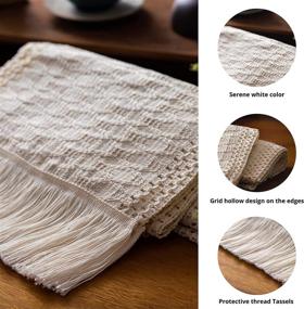 img 2 attached to 🏡 Enhance Your Farmhouse Décor with this Premium Macrame Table Runner