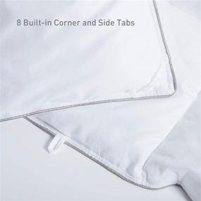 img 1 attached to 🌻 Sunflower 100% Cotton Full Duvet Insert, White Down Alternative Cotton Comforter, All Season Lightweight with 6 Corner Ties for Softness, Breathability, and Noise Reduction