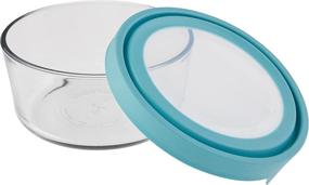 img 1 attached to 🔵 Anchor Hocking Mineral Blue Glass Food Storage Set - 10-Piece for Effective Food Preparation and Storage