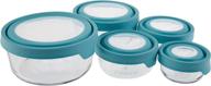 🔵 anchor hocking mineral blue glass food storage set - 10-piece for effective food preparation and storage логотип