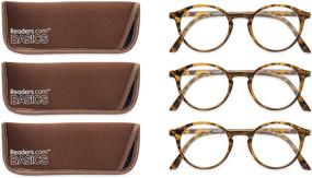 img 4 attached to 👓 Readers.com: The Port Fully Magnified Reading Glasses - 3 Pairs of Classic Round Readers for Women and Men