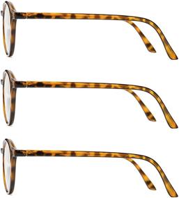 img 1 attached to 👓 Readers.com: The Port Fully Magnified Reading Glasses - 3 Pairs of Classic Round Readers for Women and Men