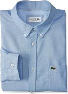 👔 lacoste regular sleeve oxford shirt for men - clothing in shirts logo