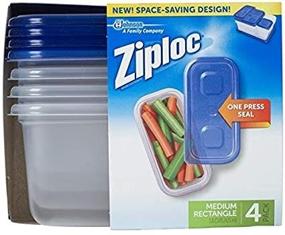 img 3 attached to 🍱 Ziploc Container, Medium Rectangle, 1.8 Cups, 4 Count - Convenient and Efficient Food Storage Solution