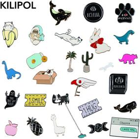 img 3 attached to 🌈 Colorful Assorted Enamel Brooch Pins Set - 20 PCS Bulk Pack for Fashionable Clothing and Accessory Decoration (Random Styles)