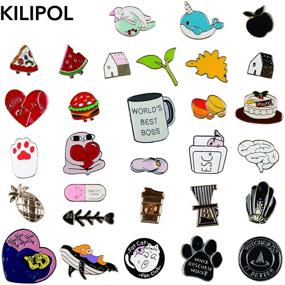 img 2 attached to 🌈 Colorful Assorted Enamel Brooch Pins Set - 20 PCS Bulk Pack for Fashionable Clothing and Accessory Decoration (Random Styles)