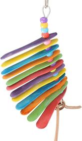 img 4 attached to 🐦 Colorful Wood Chew Hanging Spin Bonka Bird Toys 886: The Ultimate Parrotlet, Budgie, Cockatiel, and Parakeet Spoon Explosion.