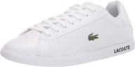 👟 lacoste graduate white leather men's fashion sneakers logo