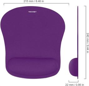 img 3 attached to TECKNET Ergonomic Gaming Office Mouse Pad Mat Mousepad With Rest Wrist Support - Non-Slip Rubber Base - Special-Textured Surface (Purple)