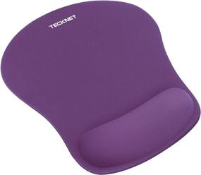 img 4 attached to TECKNET Ergonomic Gaming Office Mouse Pad Mat Mousepad With Rest Wrist Support - Non-Slip Rubber Base - Special-Textured Surface (Purple)