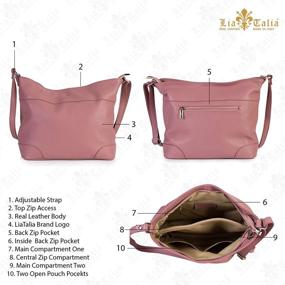 img 2 attached to LIATALIA Authentic Italian Leather Shoulder Handbags & Wallets for Women