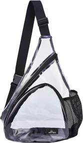 img 3 attached to 🎒 Transparent Shoulder Backpacks for Concerts: Approved for Enhanced Visibility