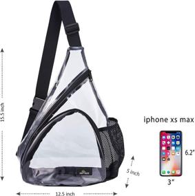 img 2 attached to 🎒 Transparent Shoulder Backpacks for Concerts: Approved for Enhanced Visibility
