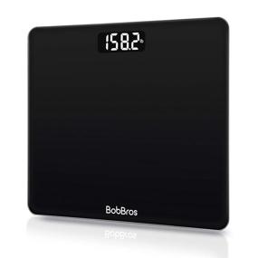 img 4 attached to 🔢 BobBros Precision Digital Bathroom Scale - Smart Step-on Technology, Large Platform, 400 Pounds Weight Loss Monitor, Black